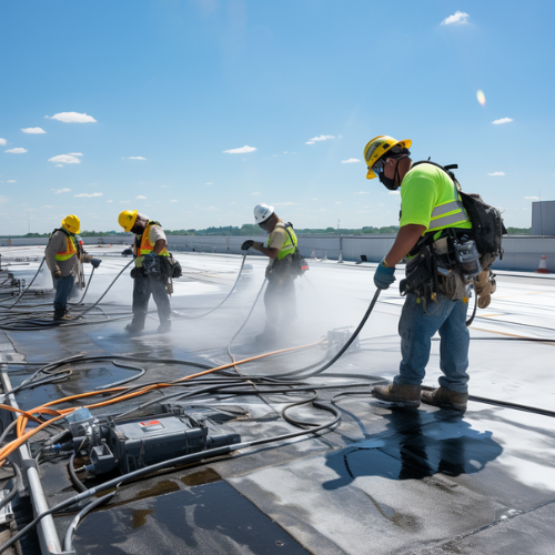 Commercial Roof Power Washing